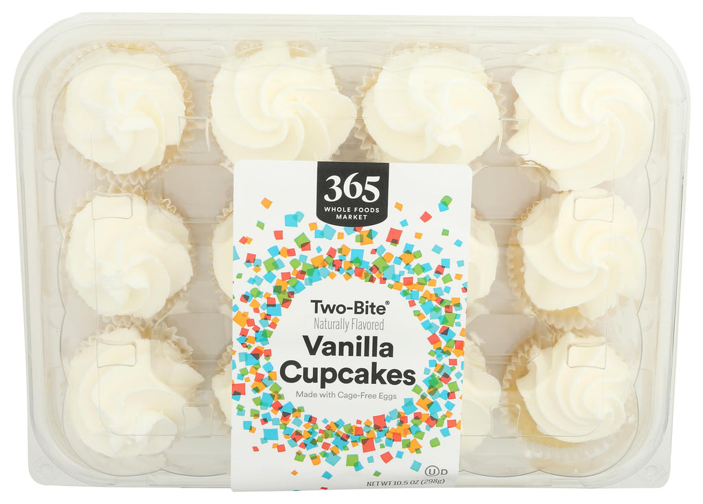 Two-Bite Vanilla Cupcakes 10.5 Oz 365 By Whole Foods Market