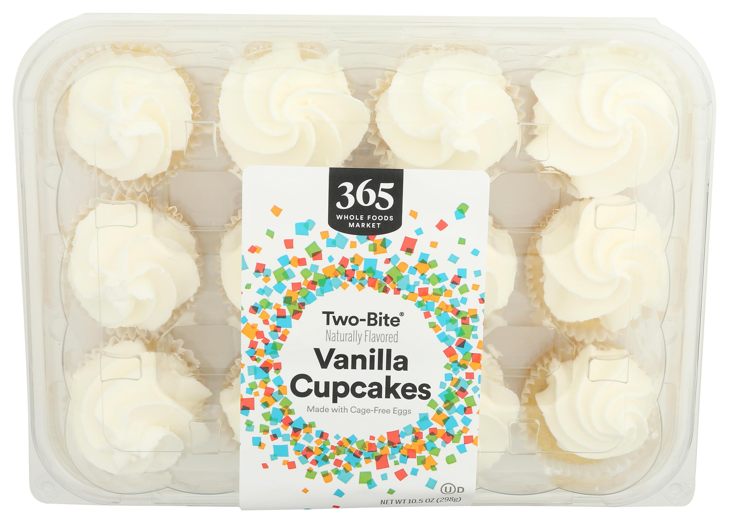 Two-Bite Vanilla Cupcakes 10.5 Oz 365 By Whole Foods Market