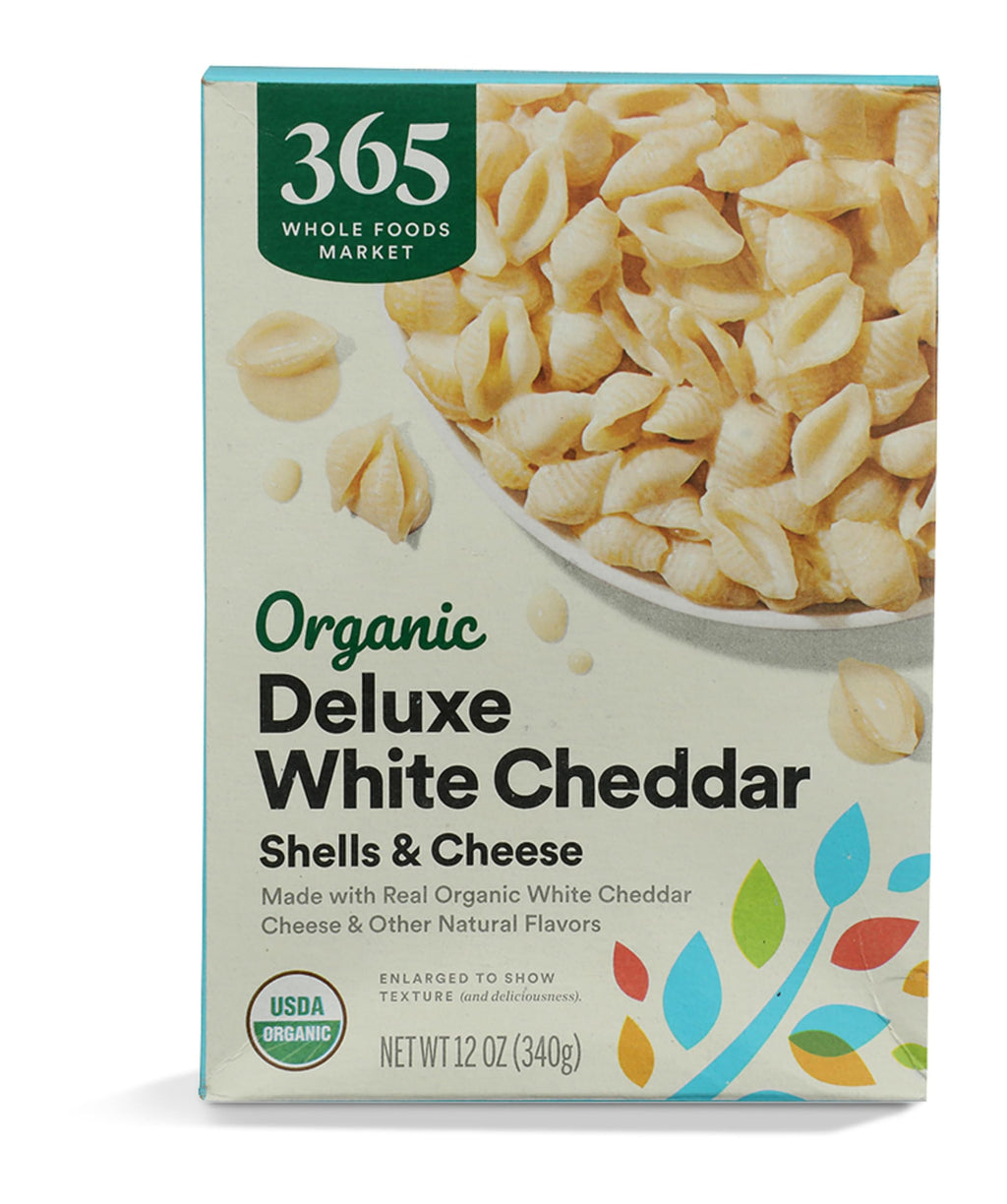 Organic White Cheddar Shells and Cheese Deluxe 12 Oz 365 By Whole Foods Market