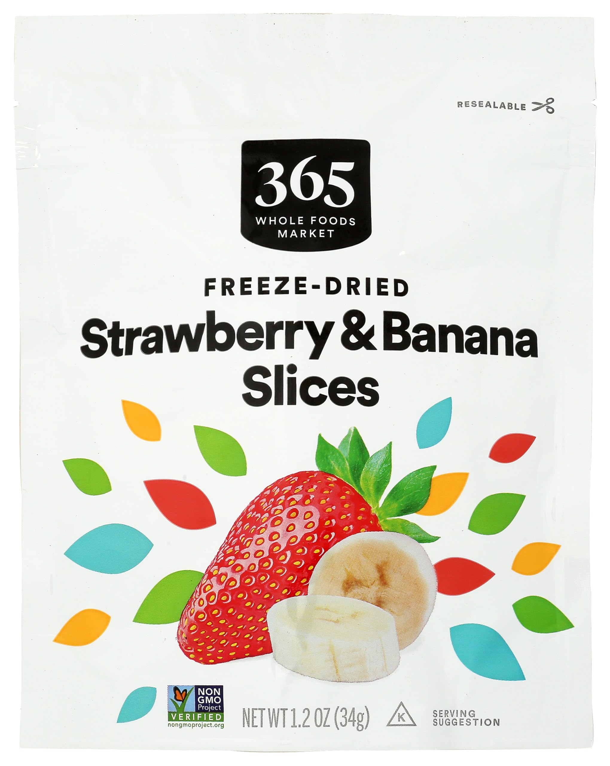 Freeze Dried Strawberry & Banana Blend 1.2 Oz 365 By Whole Foods Market