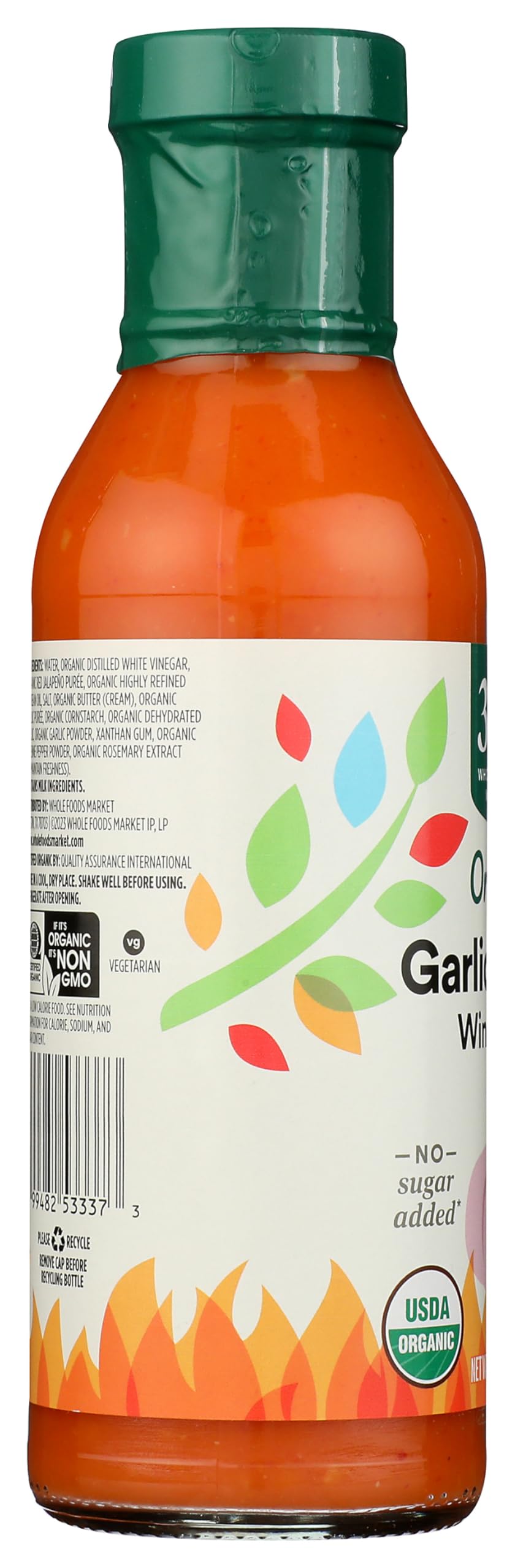 Organic Garlic Mild Buffalo Wing Sauce 12.5 Fl Oz 365 By Whole Foods Market