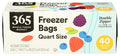 Quart Size Freezer Bags Double Zipper 40 Count 365 By Whole Foods Market