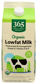 Organic Lowfat 1% Milk 64 Fl Oz 365 By Whole Foods Market