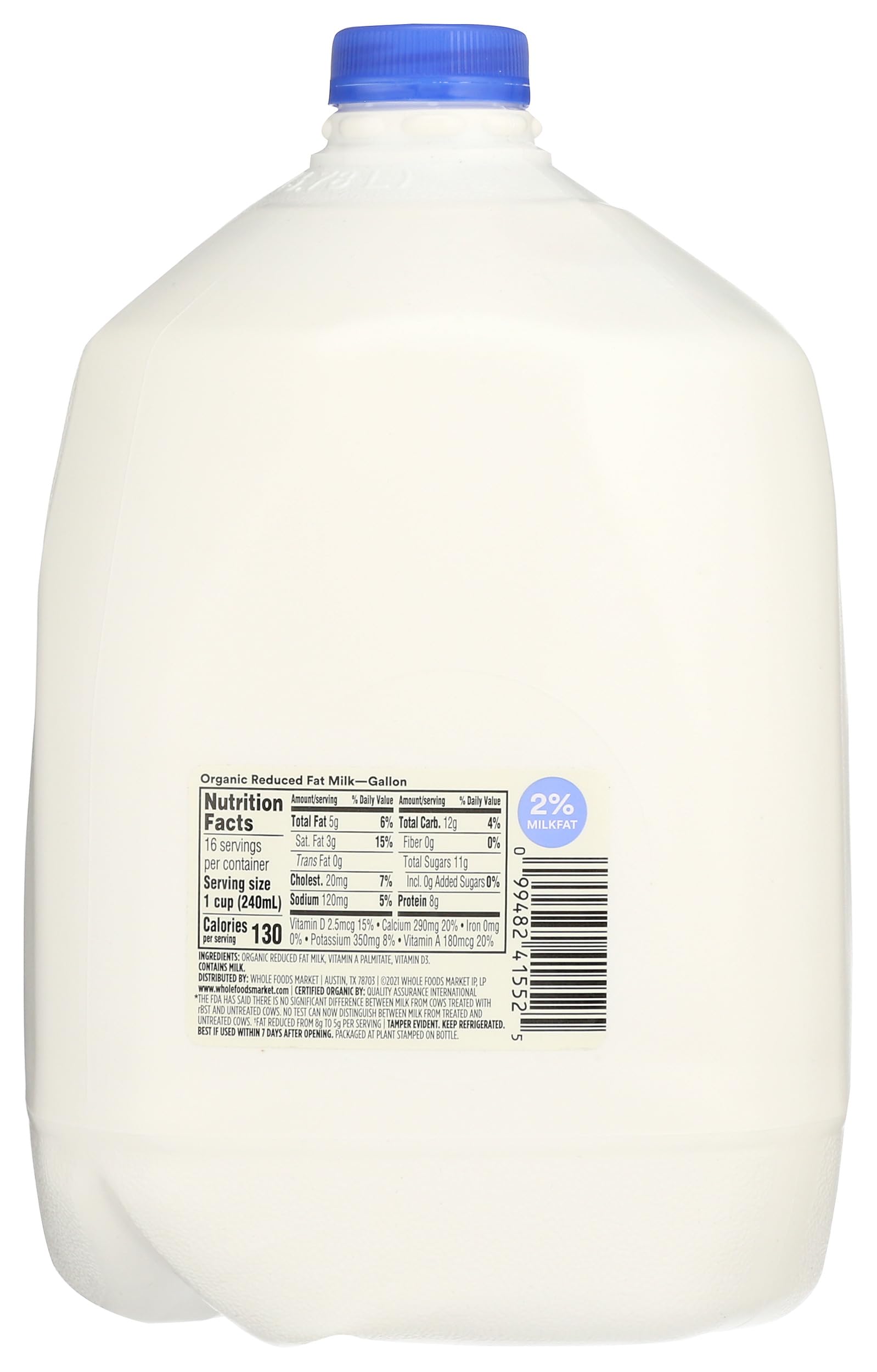 Organic 2% Fat Milk 128 Fl Oz 365 By Whole Foods Market