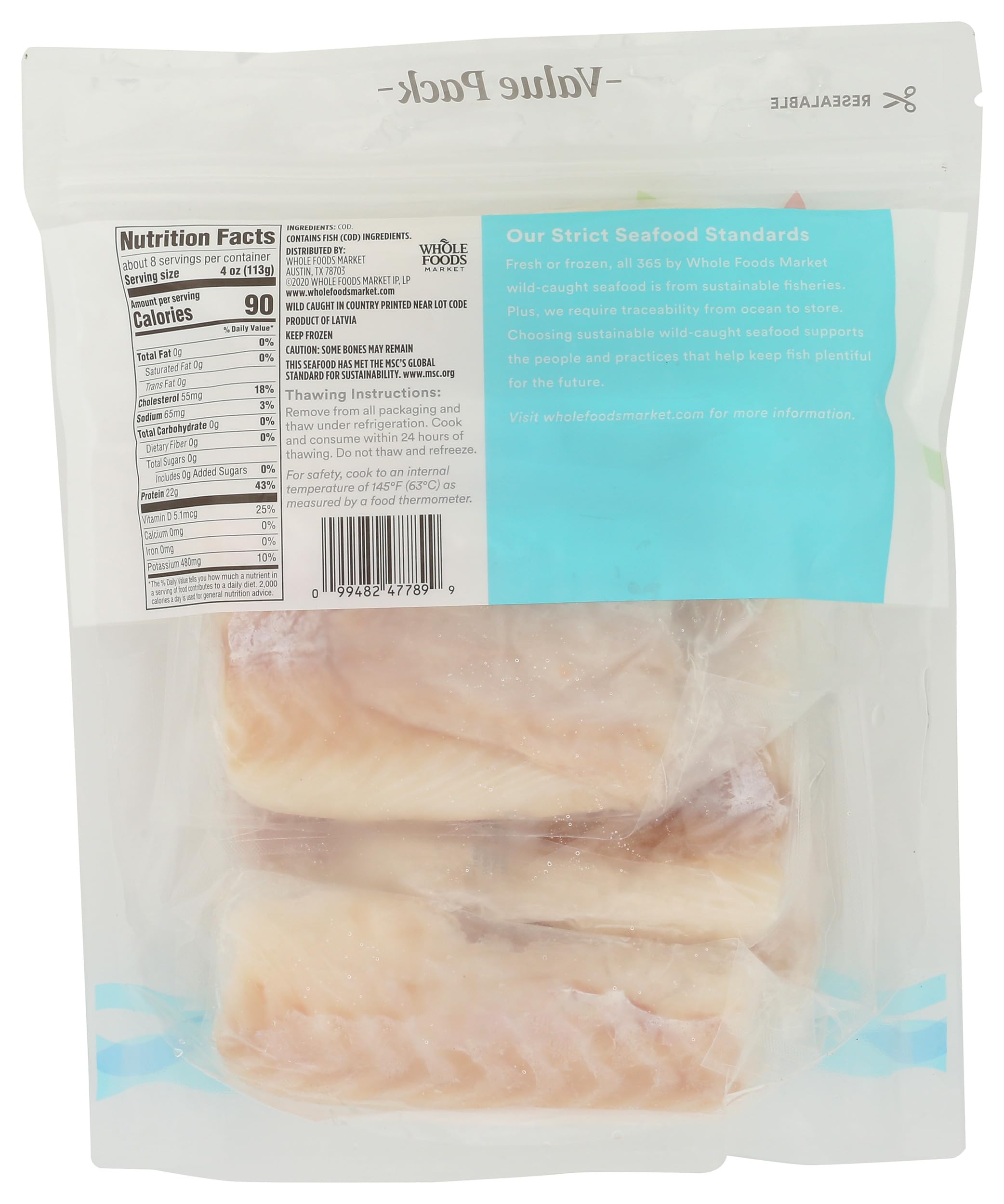 Cod Fillet 32 Oz 365 By Whole Foods Market