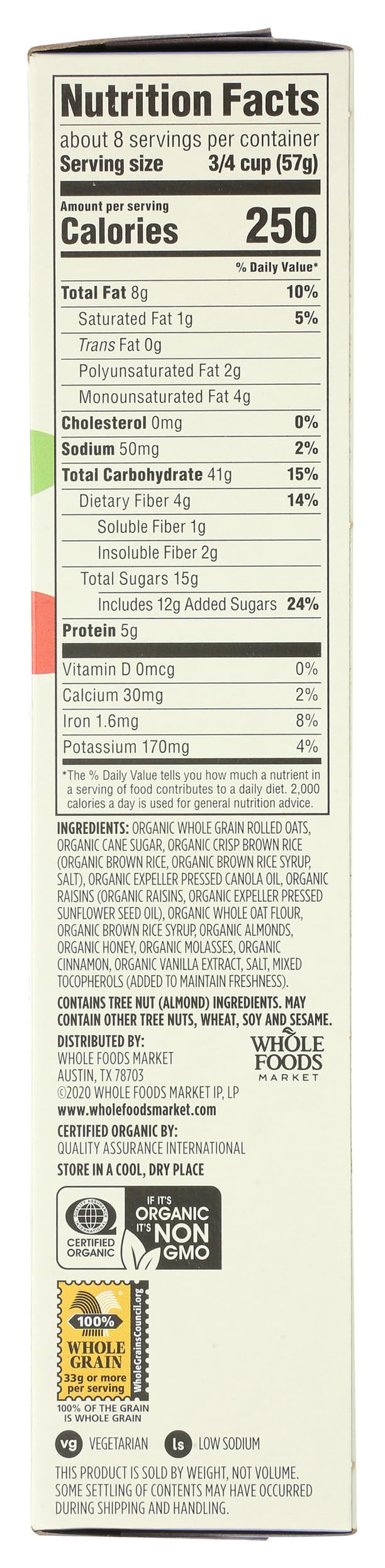 Organic Raisin Granola 17 Oz 365 By Whole Foods Market