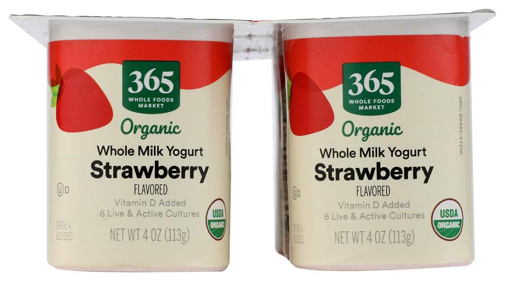 Organic Strawberry Whole Milk Yogurt 24 Oz 365 By Whole Foods Market