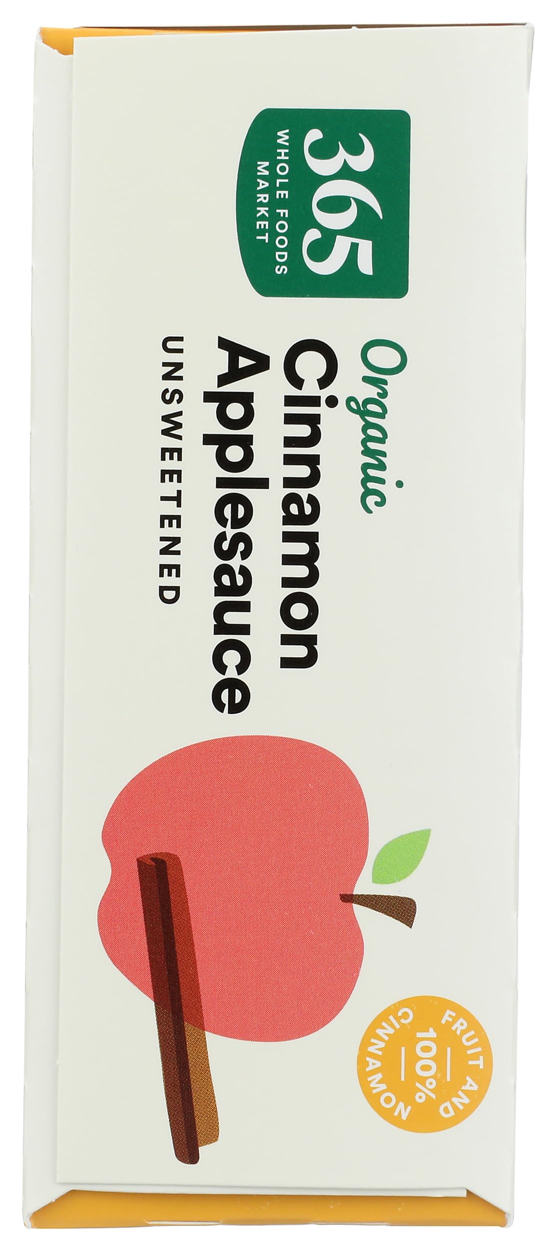 Organic Cinnamon Applesauce Pouches Unsweetened 3.2 Oz 4 Ct 365 By Whole Foods Market