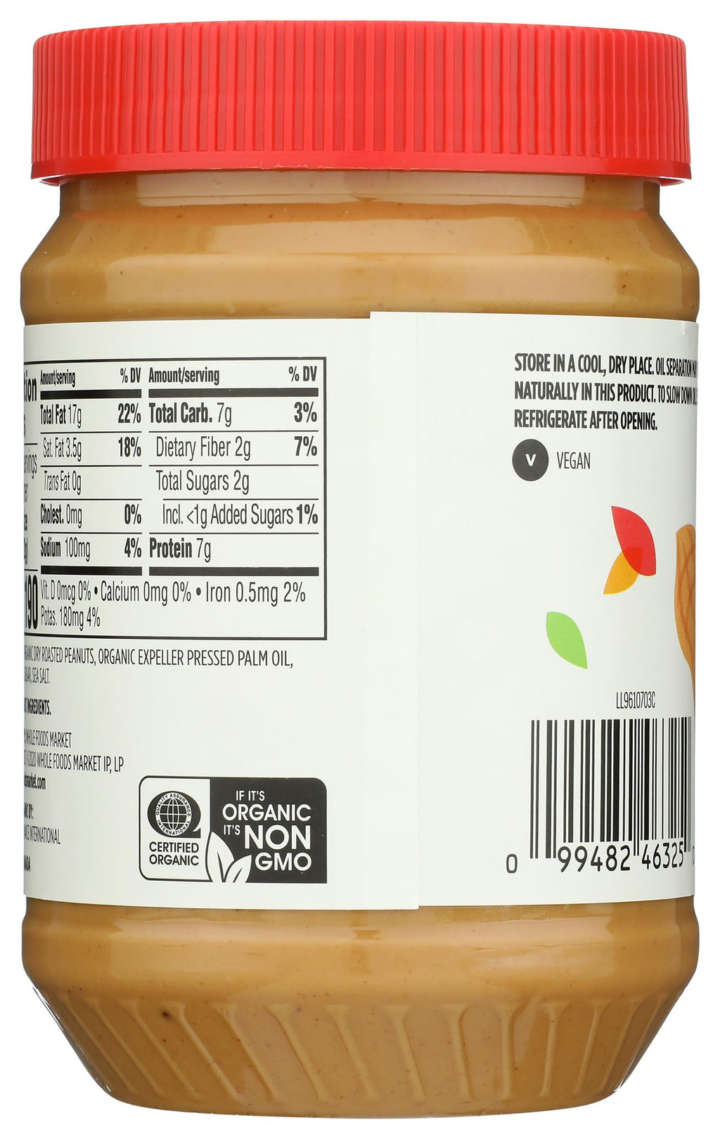 Organic Creamy Peanut Butter Spread 28 Oz 365 By Whole Foods Market