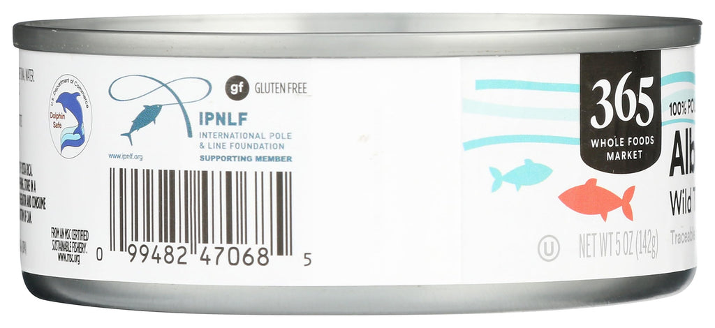 No Salt Albacore Tuna in Water 5 Oz 365 By Whole Foods Market