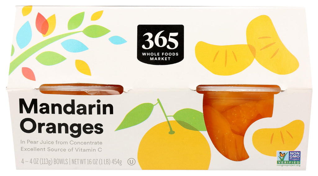 Mandarin Oranges 4 Oz 4 Pack 365 By Whole Foods Market