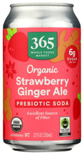 Organic Strawberry Ginger Ale Prebiotic Soda 12 Fl Oz 365 By Whole Foods Market