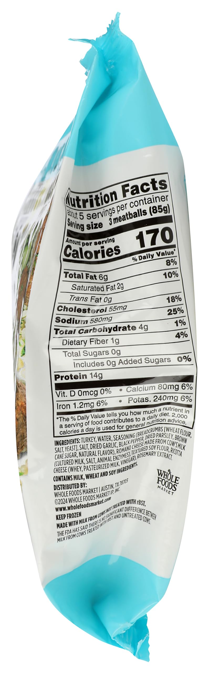 Frozen Turkey Meatballs 16 Oz 365 By Whole Foods Market