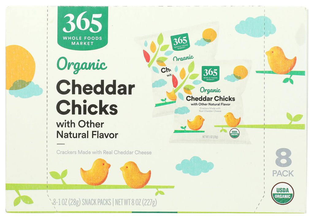 Organic Cheddar Chicks Crackers 8 Pack 365 By Whole Foods Market