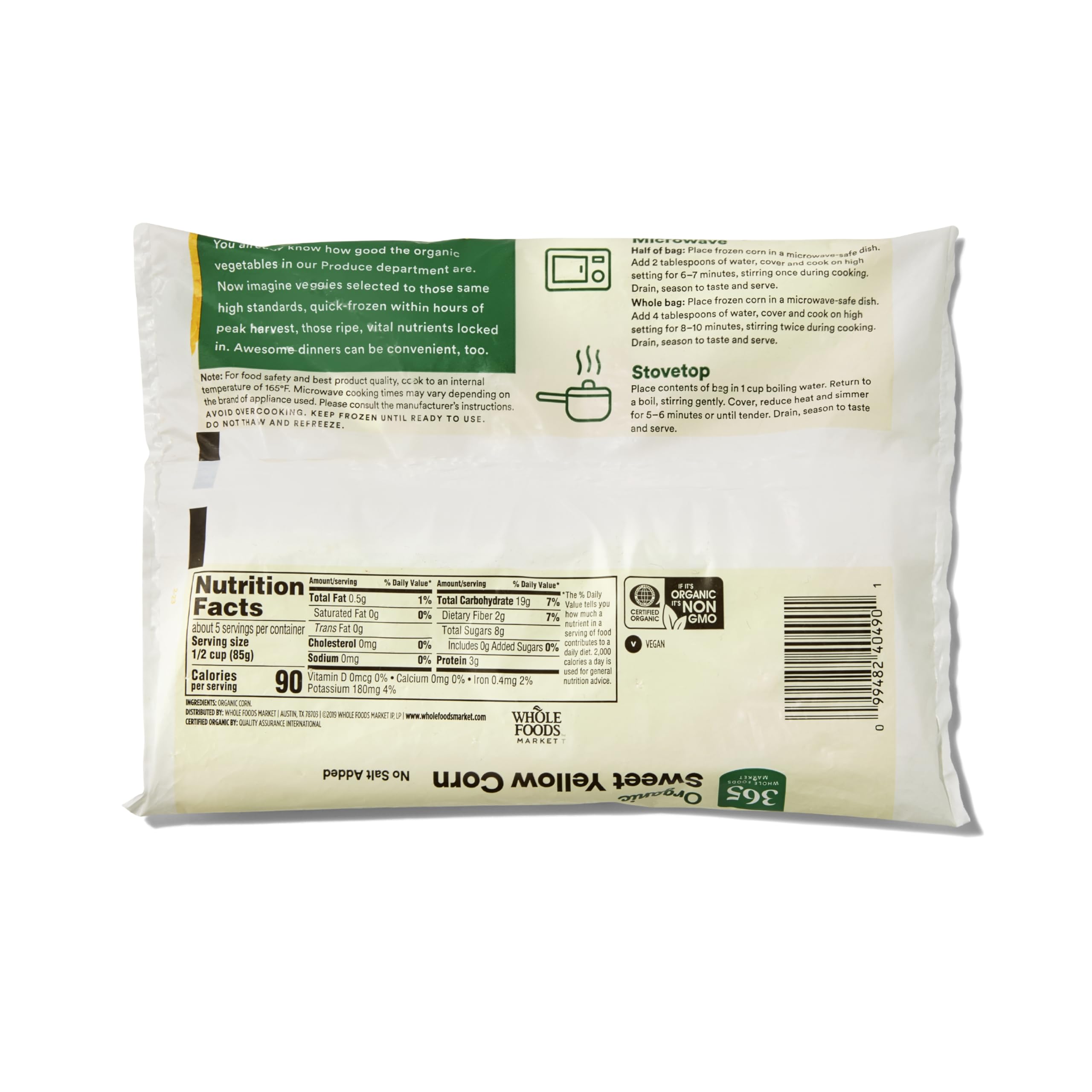 Organic Sweet Yellow Corn 16 Oz 365 By Whole Foods Market