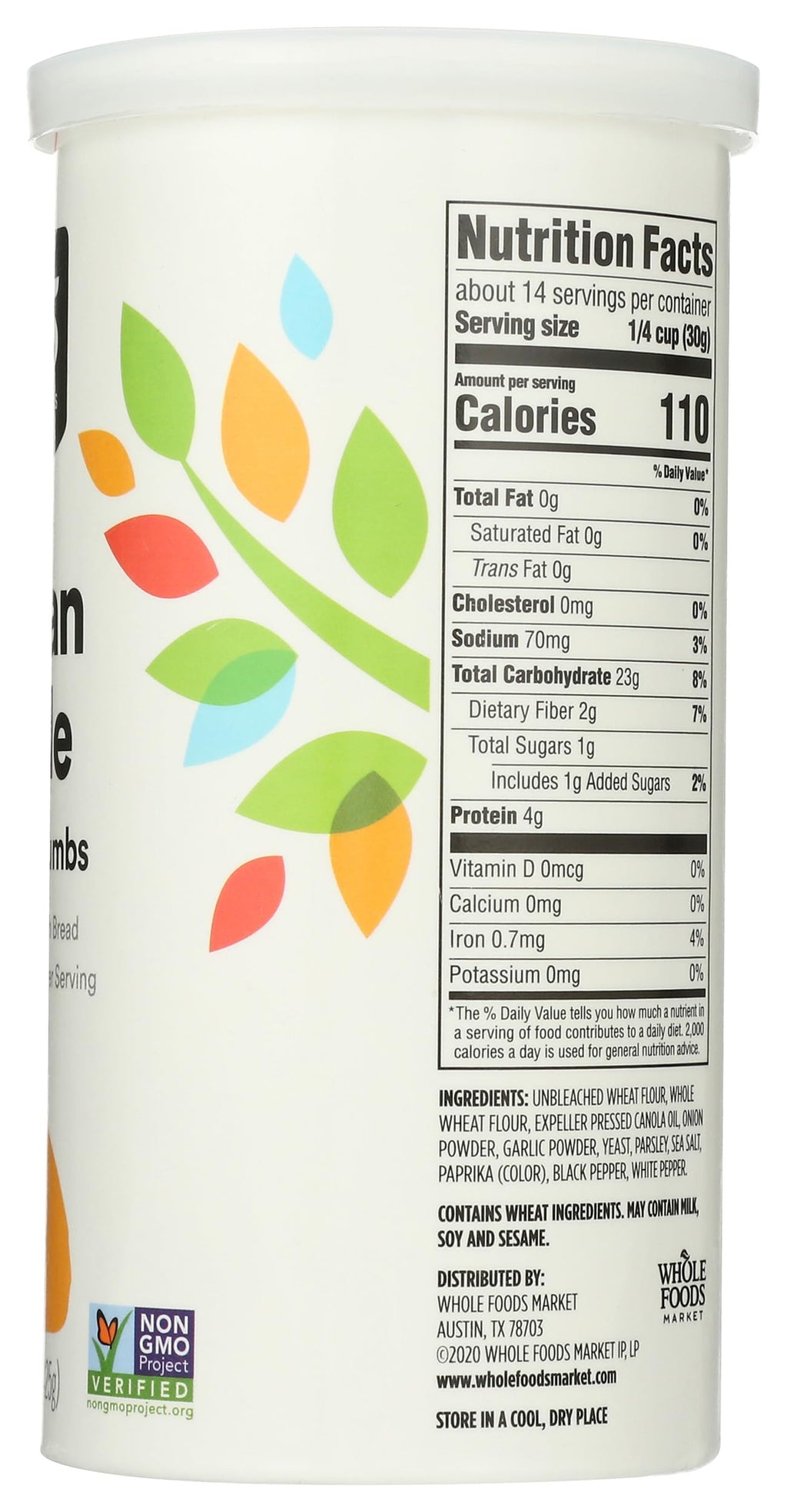 Italian Style Bread Crumbs 15 Oz 365 By Whole Foods Market