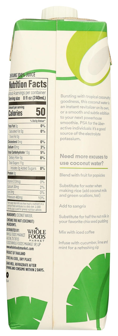 Coconut Water 33.8 Fl Oz 365 By Whole Foods Market