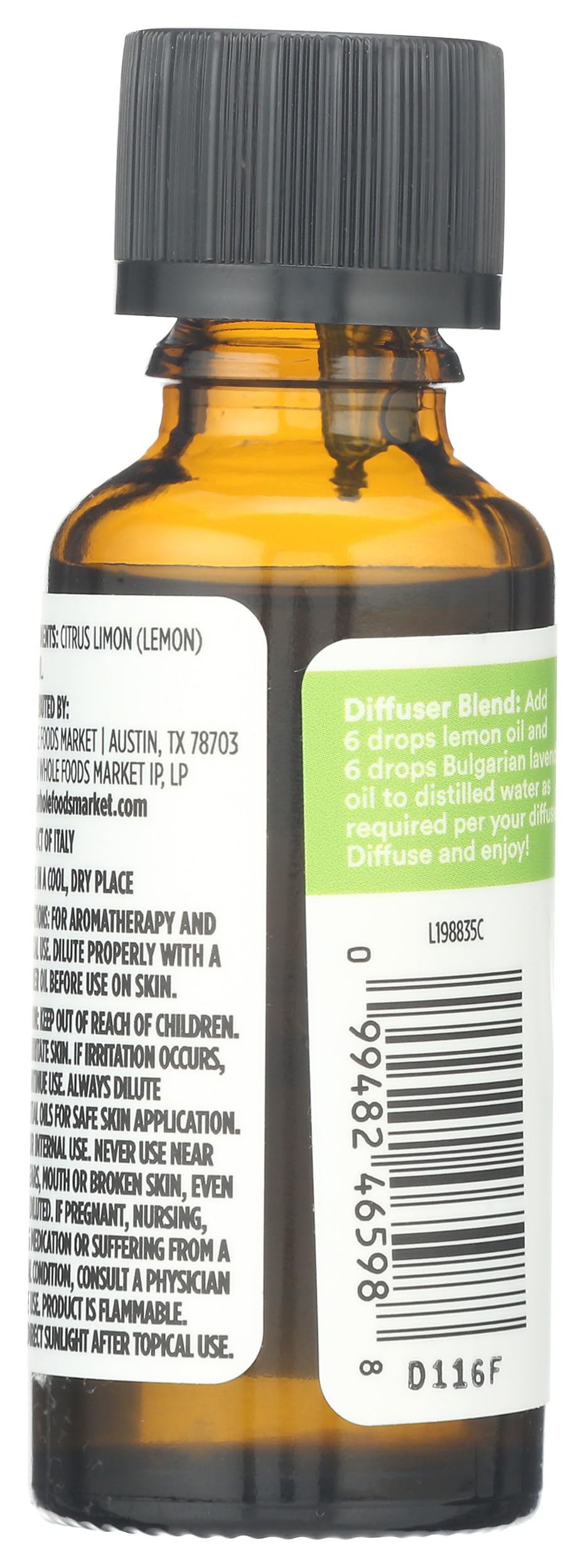 100% Essential Oil Lemon 1 Oz 365 By Whole Foods Market