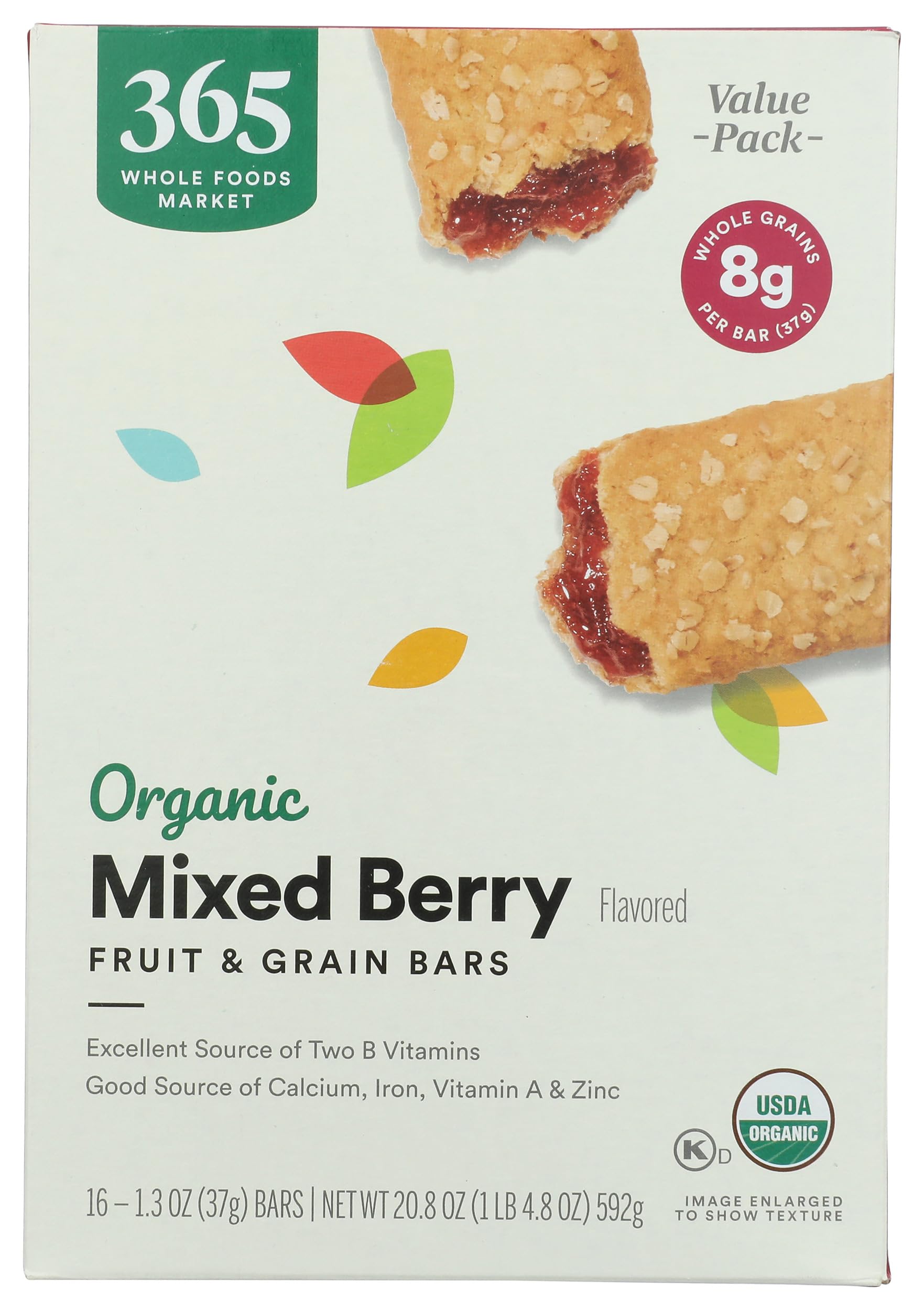 Organic Mixed Berry Fruit And Grain Bars 20.8 Oz 365 By Whole Foods Market