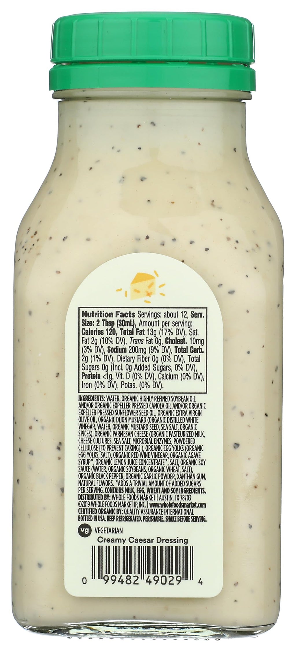 Organic Caesar Dressing 12 Fl Oz 365 By Whole Foods Market