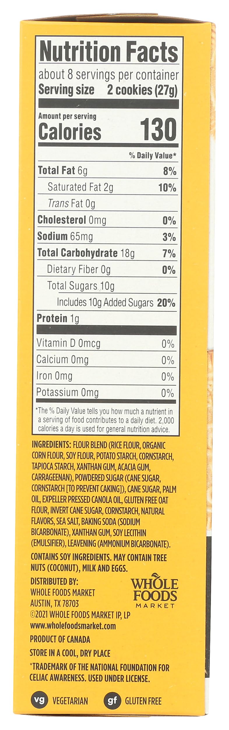 Vanilla Sandwich Cremes 8 Oz 365 By Whole Foods Market