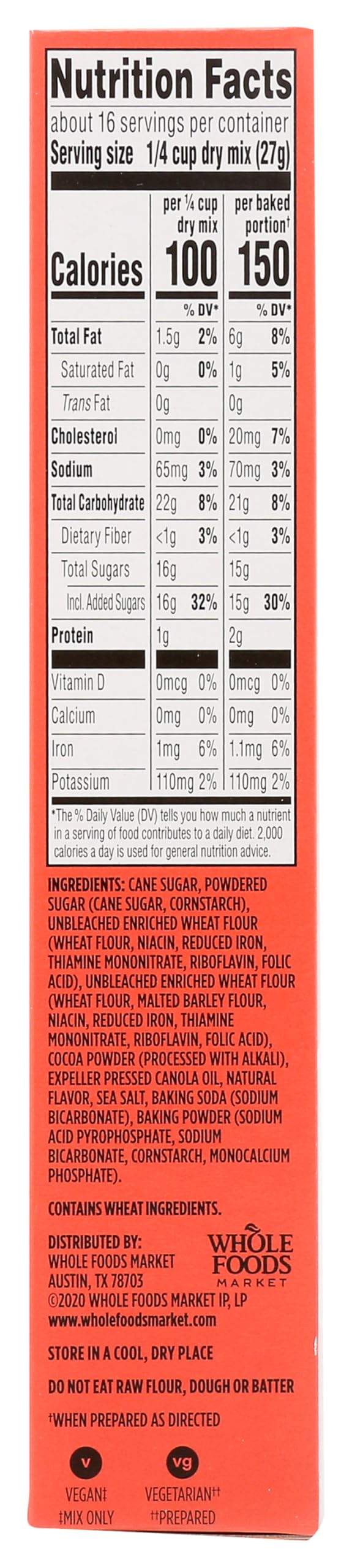 Chocolate Fudge Brownie Mix 15 Oz 365 By Whole Foods Market