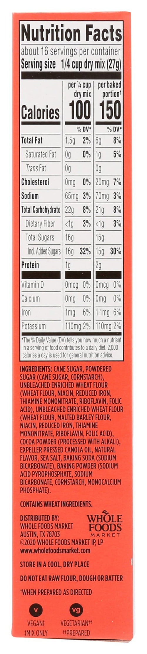 Chocolate Fudge Brownie Mix 15 Oz 365 By Whole Foods Market