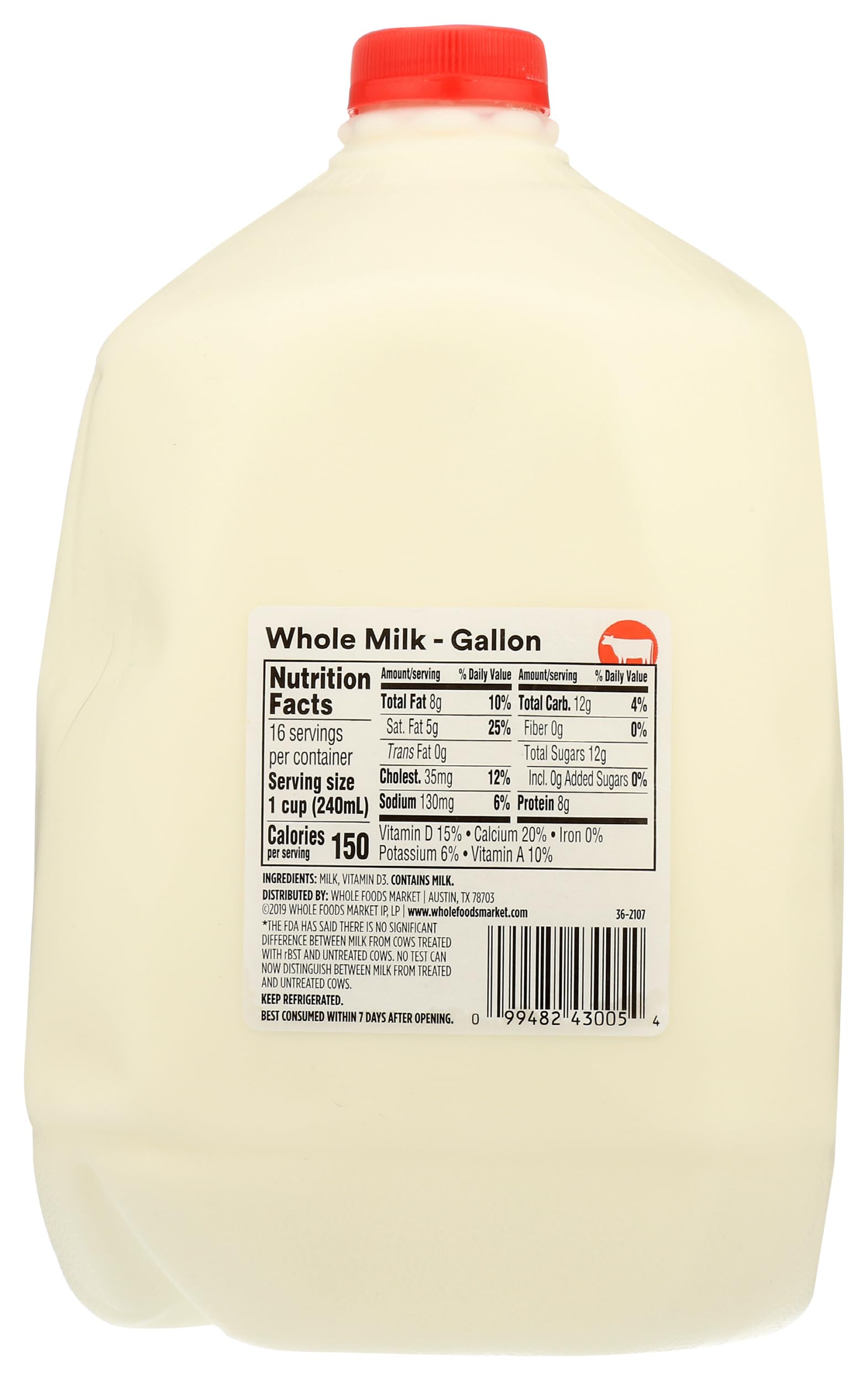Whole Milk 1 Gal 365 By Whole Foods Market