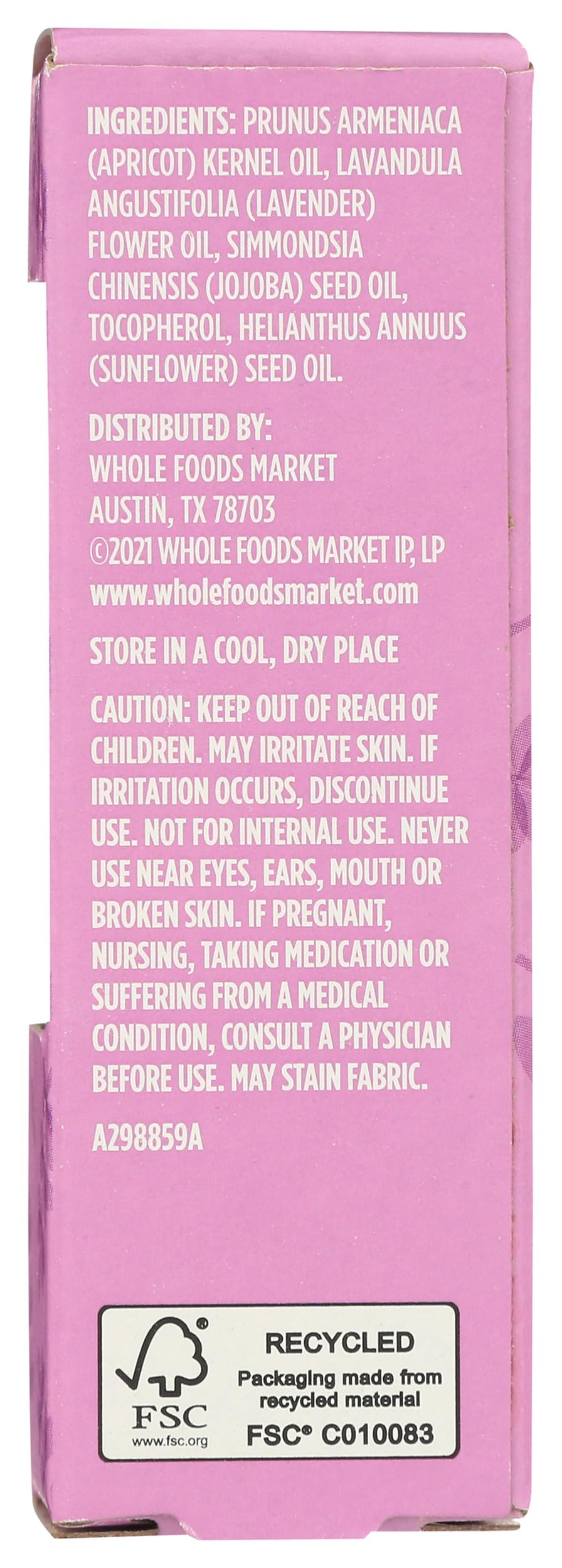 Relaxing Lavender Roll On 0.31 Fl Oz 365 By Whole Foods Market