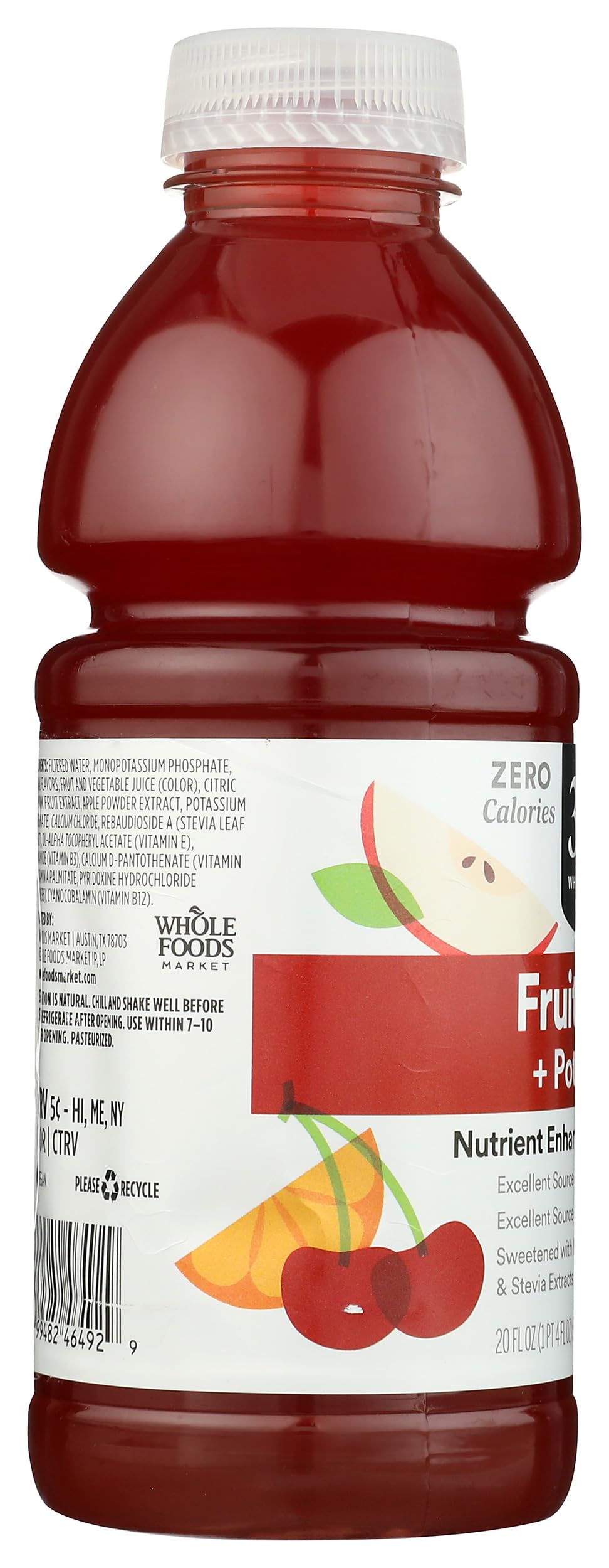 Nutrient Enhanced Water Fruit Punch With Potassium 20 Fl Oz 365 By Whole Foods Market