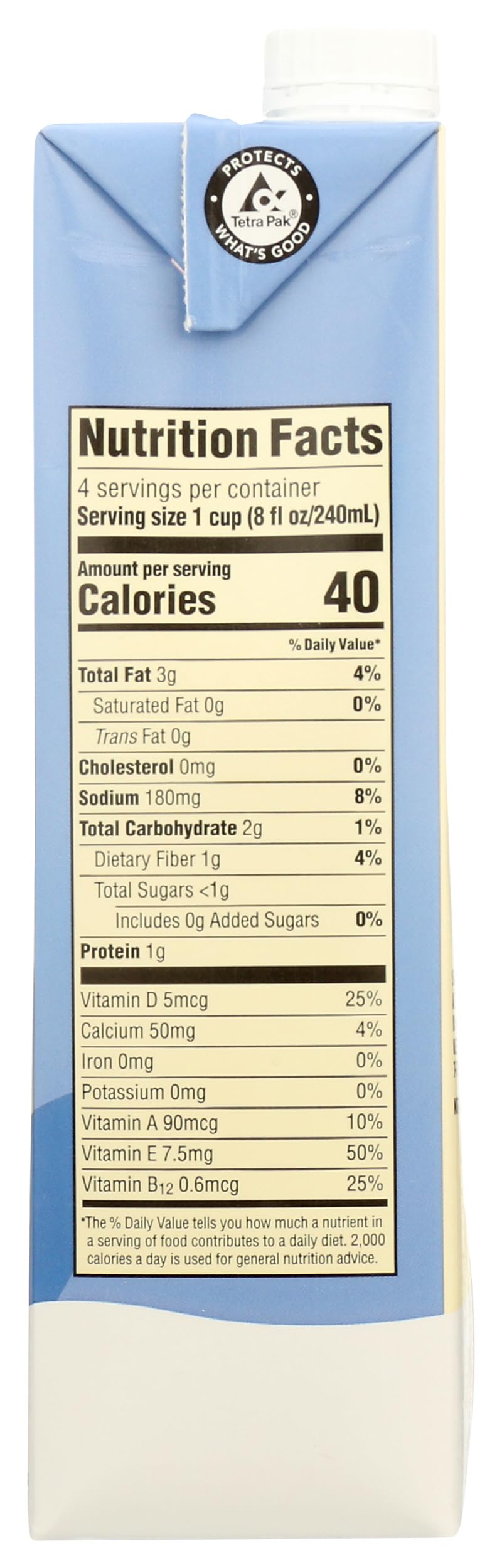 Organic Unsweetened Vanilla Almond Milk 32 Fl Oz 365 By Whole Foods Market