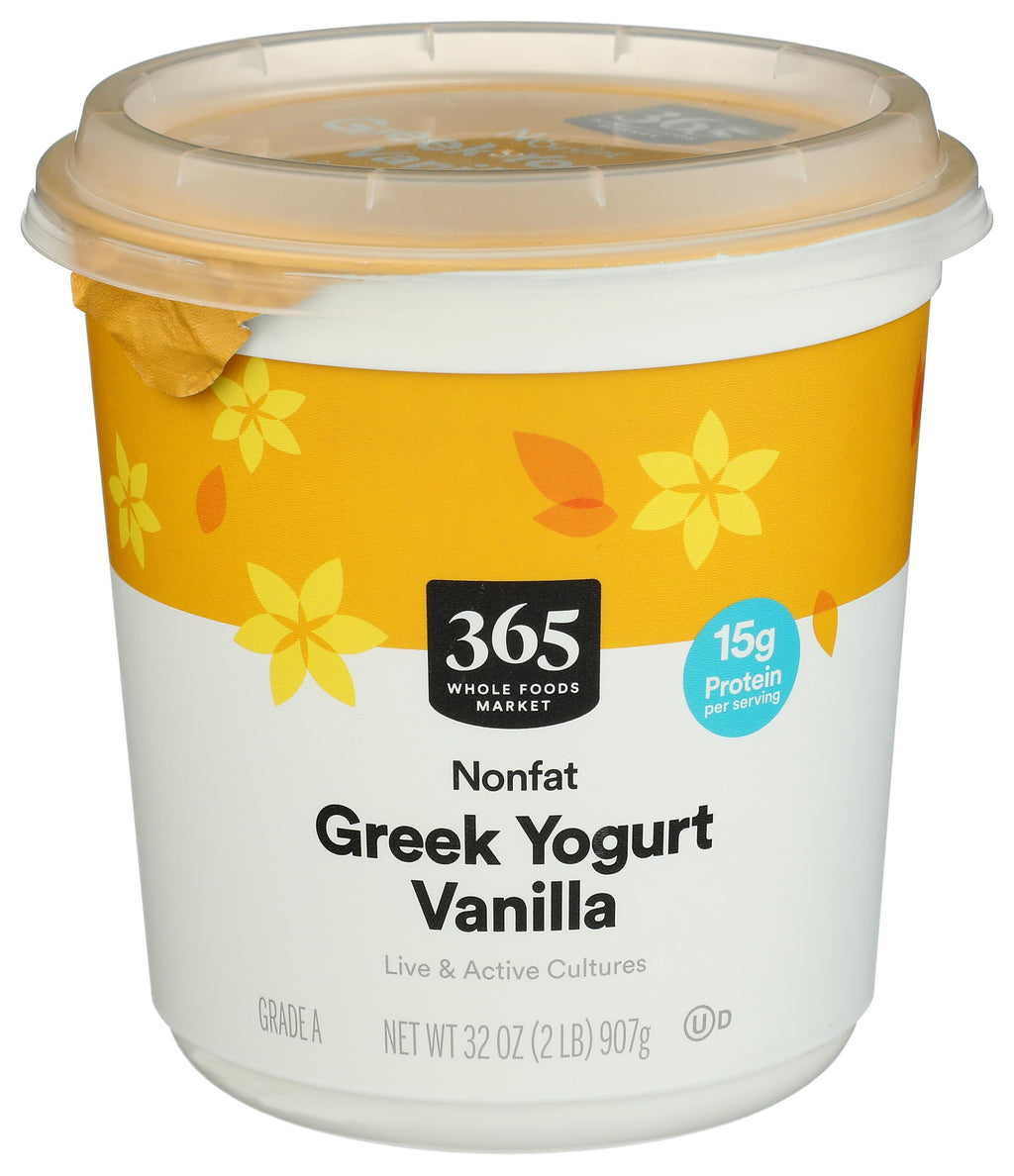 Nonfat Vanilla Greek Yogurt 32 Oz 365 By Whole Foods Market