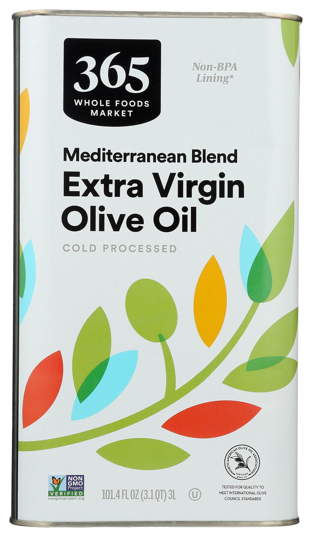 Extra Virgin Mediterranean Olive Oil 101.4 Fl Oz 1 Count 365 By Whole Foods Market