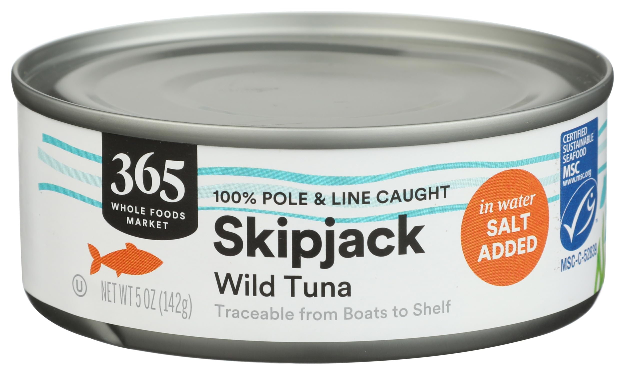 Salted Skipjack Tuna in Water 5 Oz 365 By Whole Foods Market