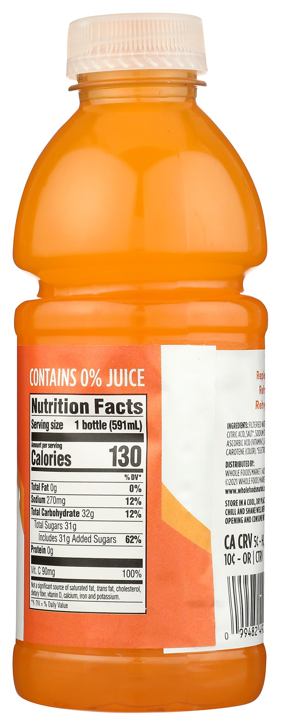 Sports Drink Orange 20 Fl Oz 365 By Whole Foods Market