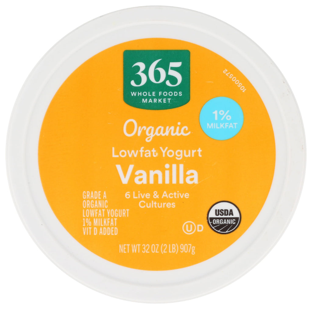 Organic Vanilla Low Fat Yogurt 32 Oz 365 By Whole Foods Market