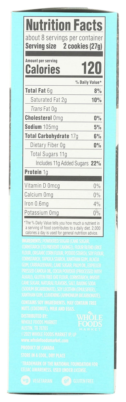 Chocolate Sandwich Cremes 8 Oz 365 By Whole Foods Market