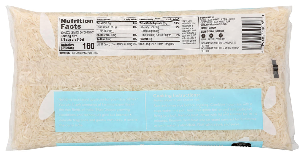 Organic White Basmati Rice 32 Oz 365 By Whole Foods Market