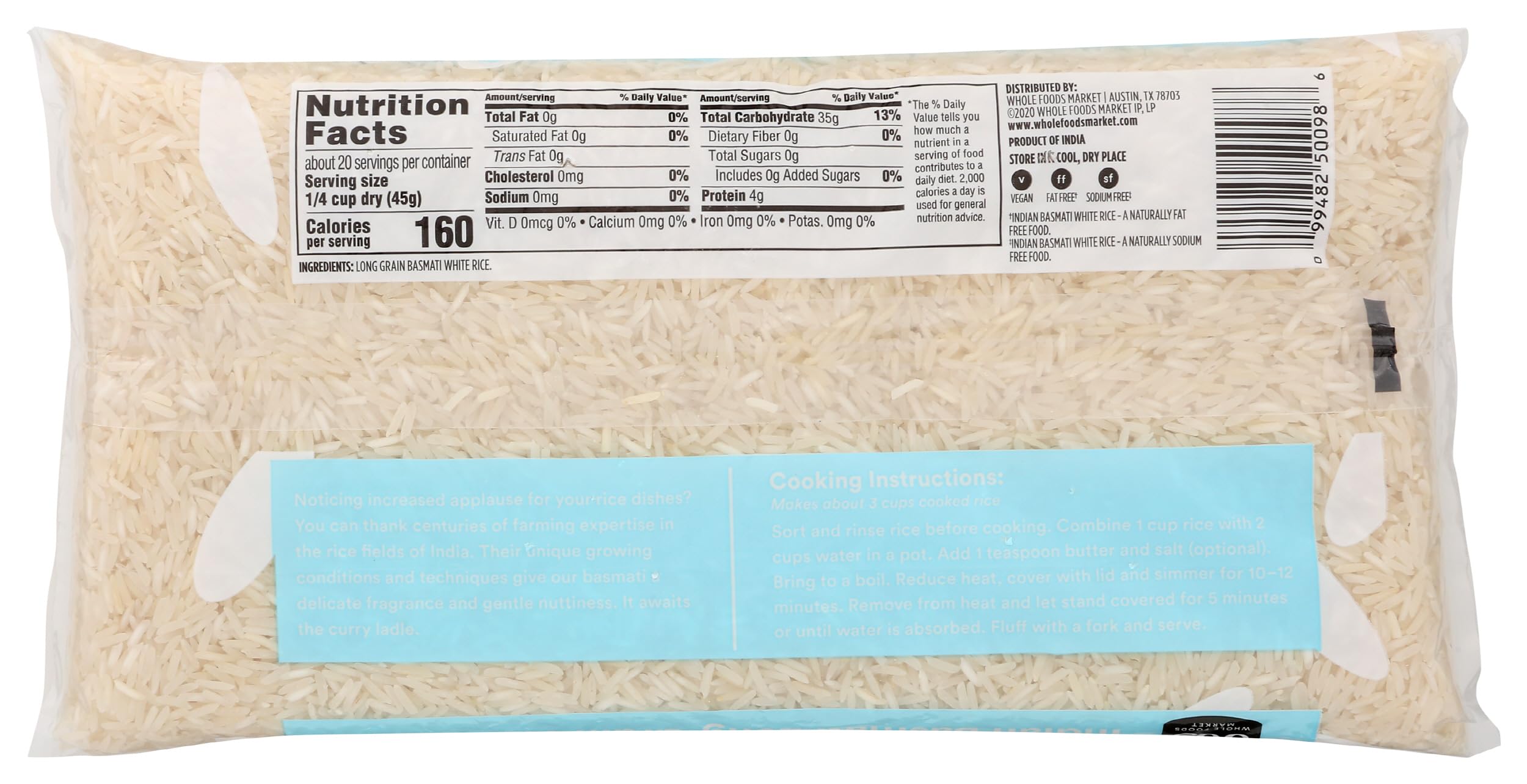 Organic White Basmati Rice 32 Oz 365 By Whole Foods Market