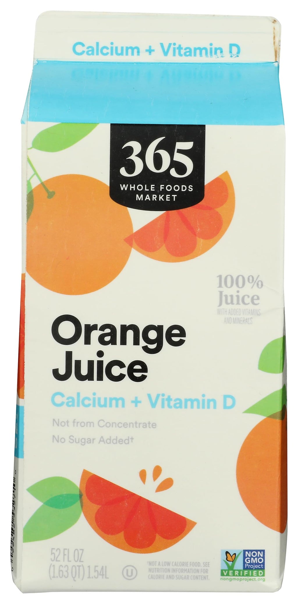 Orange Juice With Calcium And Vitamin D 52 Fl Oz 365 By Whole Foods Market