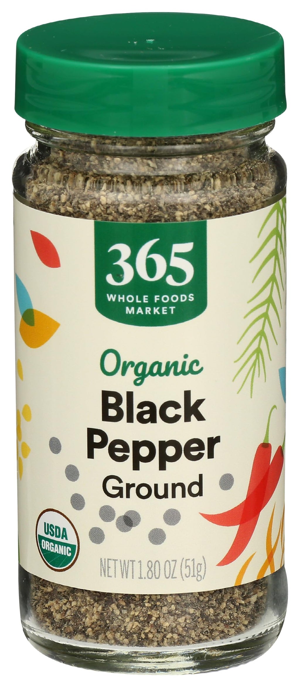 Organic Black Pepper Ground 1.8 Oz 365 By Whole Foods Market