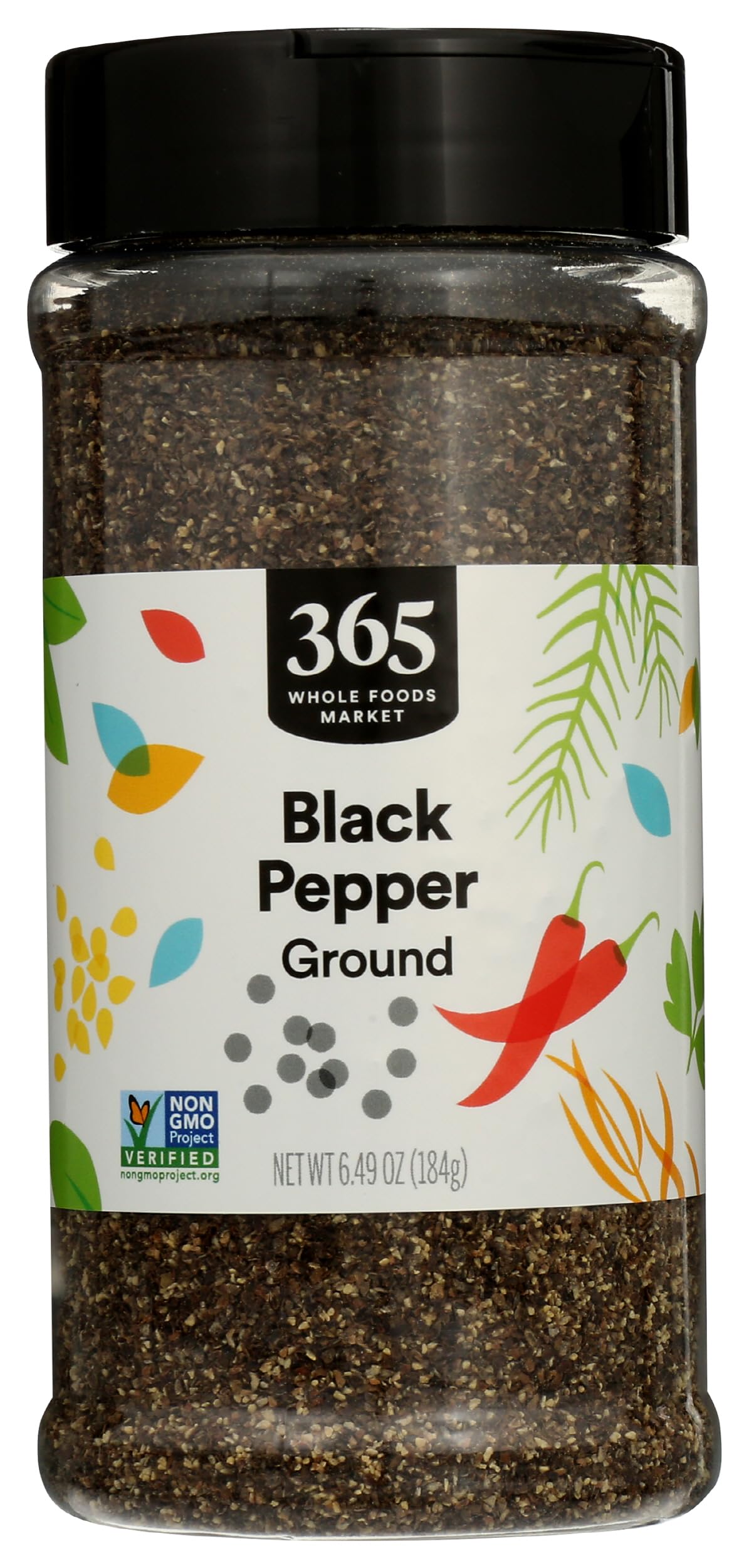 Medium Grind Black Pepper 6.49 Oz 365 By Whole Foods Market