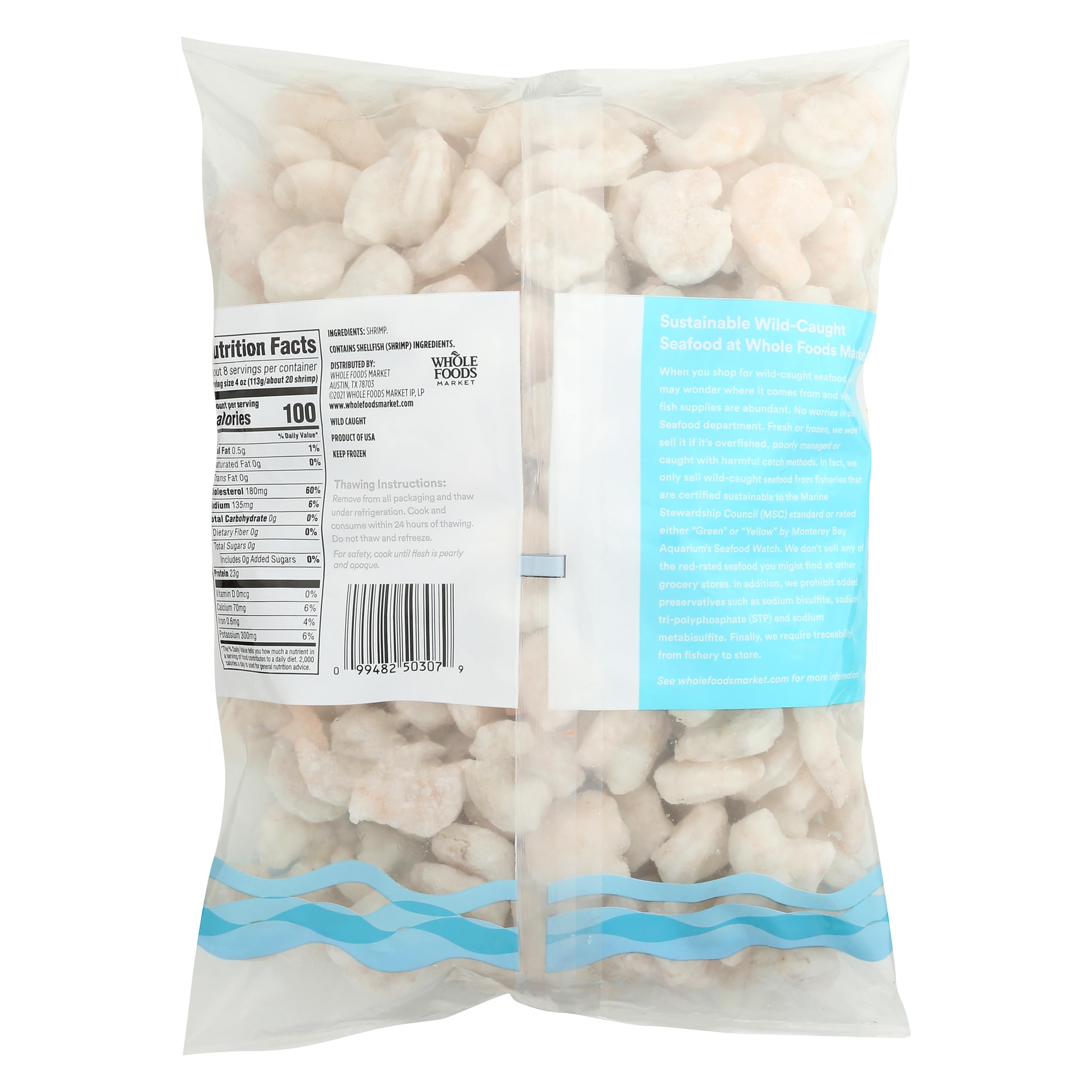 Wild-Caught Gulf White Shrimp 70-90/lb P&D Club Pack 32 Oz 365 By Whole Foods Market