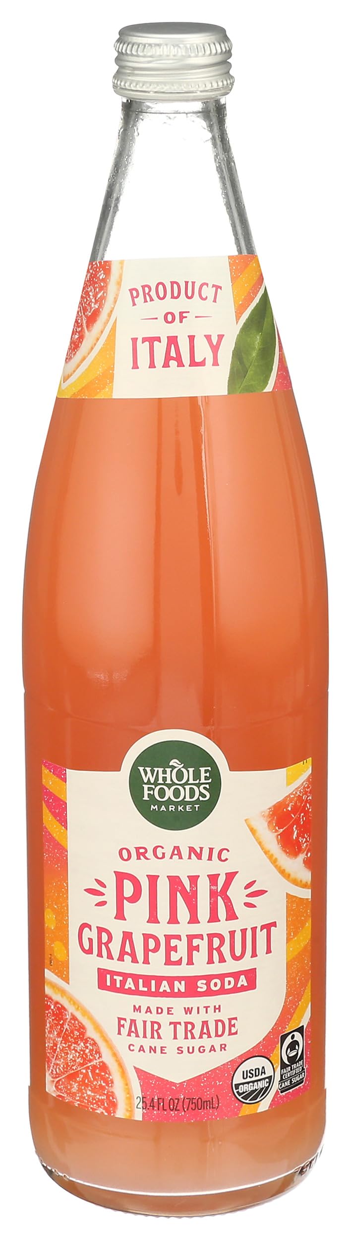 Organic Pink Grapefruit Italian Soda 25.4 Fl Oz 365 By Whole Foods Market