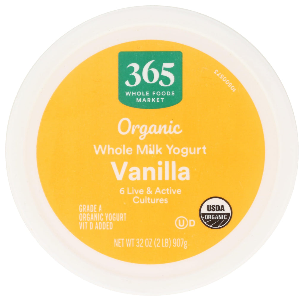 Organic Vanilla Whole Milk Yogurt 32 Oz 365 By Whole Foods Market