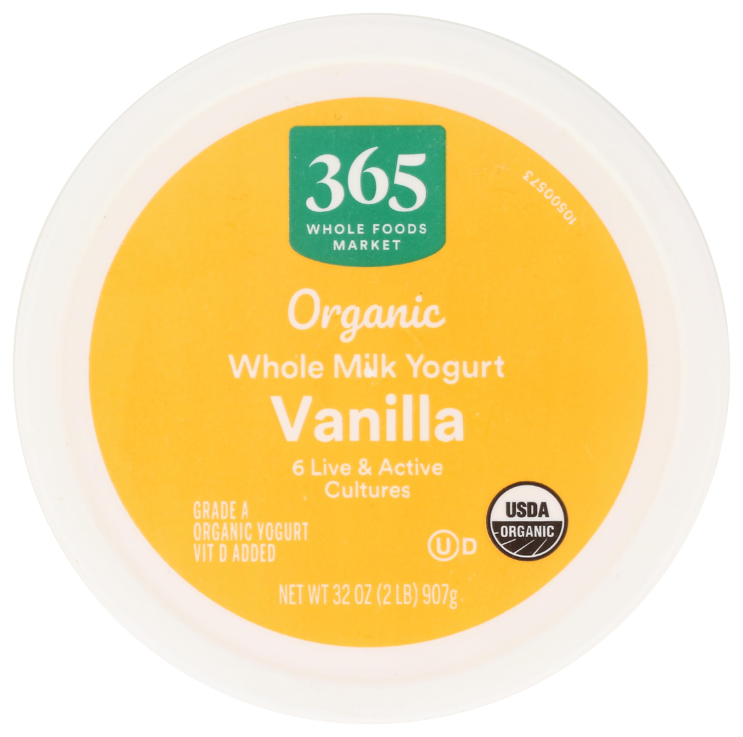Organic Vanilla Whole Milk Yogurt 32 Oz 365 By Whole Foods Market