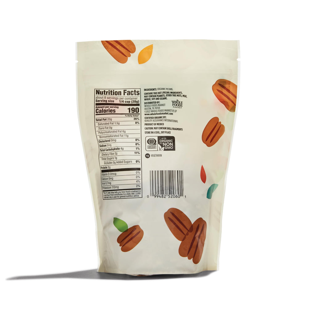 Organic Pecan Halves 8 Oz 365 By Whole Foods Market