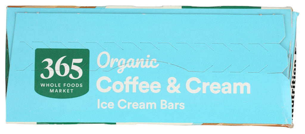 Organic Coffee & Cream Ice Cream Bar 10 FZ 365 By Whole Foods Market