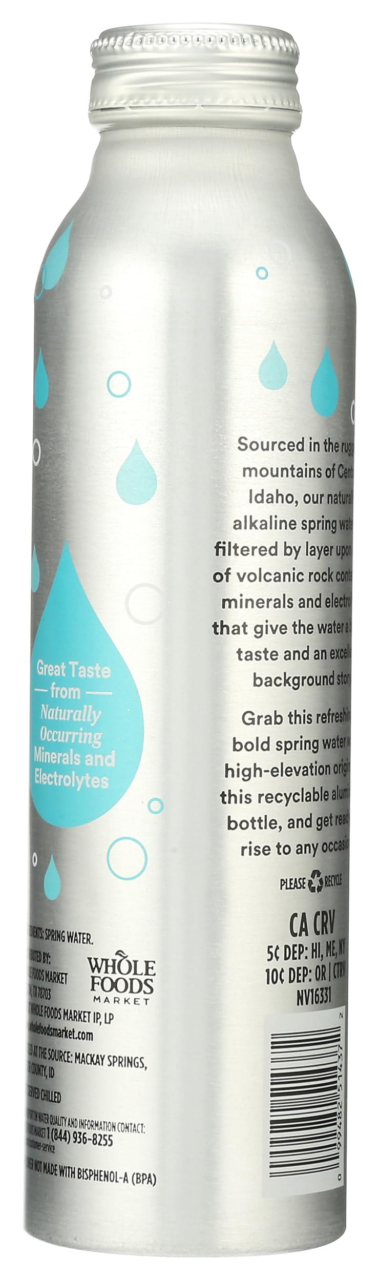 Mineral Spring Water 16 Fl Oz 365 By Whole Foods Market