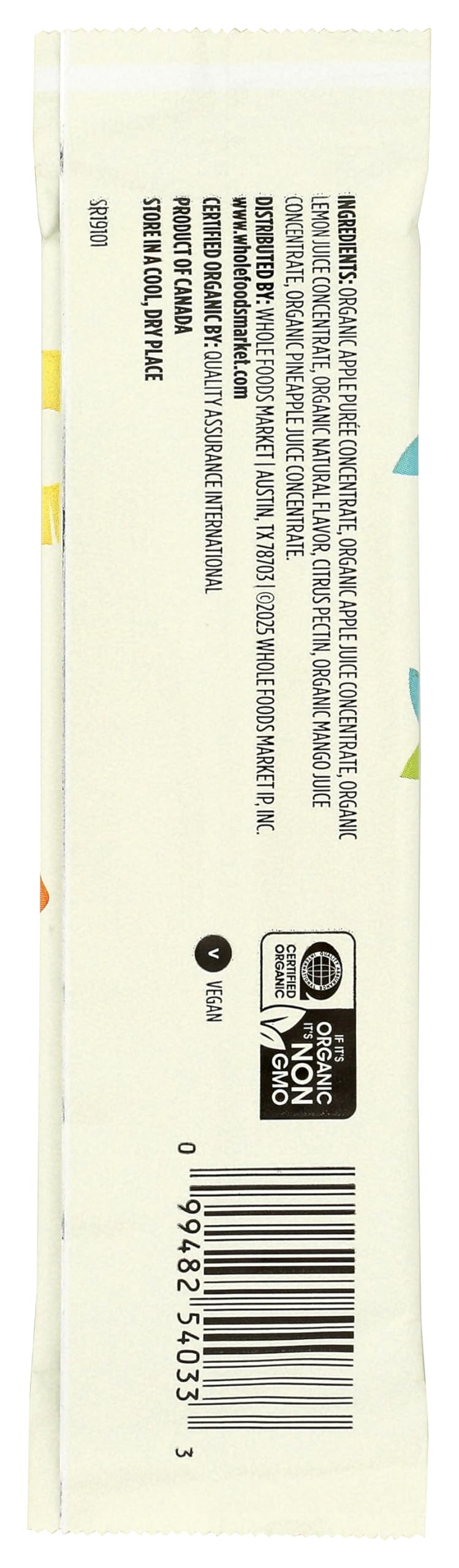 Organic Tropical Fruit Strip Single 0.5 Oz 365 By Whole Foods Market
